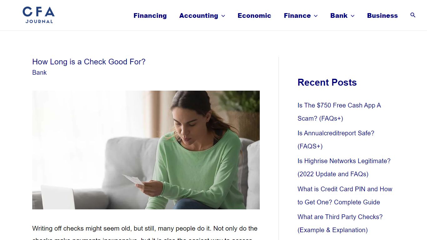 How Long is a Check Good For? - CFAJournal